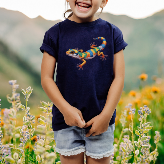 Multi-Color Gecko "Beaded Print Youth T-Shirt