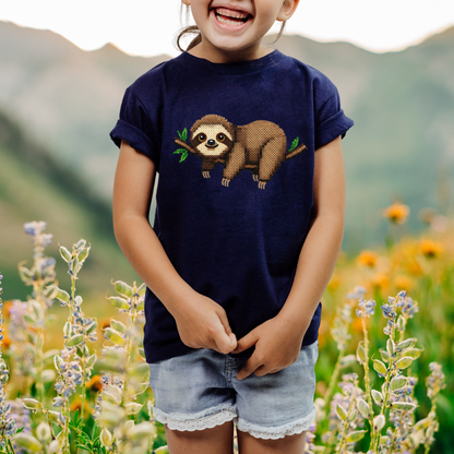 Relaxed Sloth "Beaded Print" Youth T-Shirt