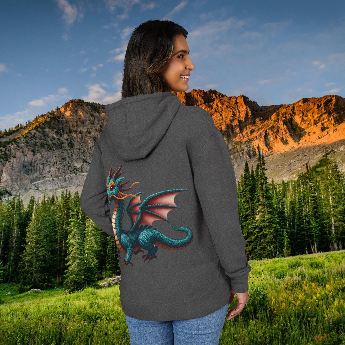 Mystical Dragon "Beaded Print" Hoodie