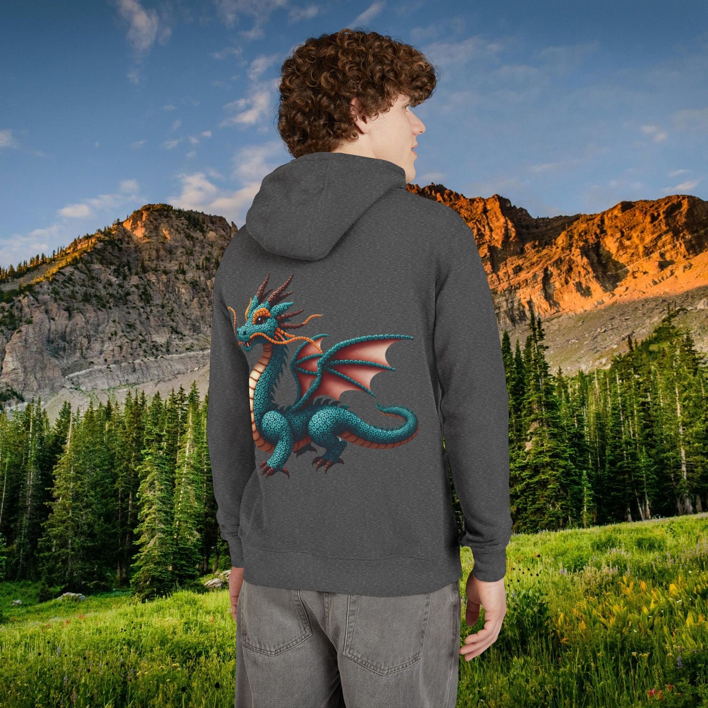 Mystical Dragon "Beaded Print" Hoodie