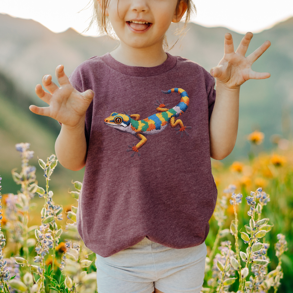 Multi-Color Gecko "Beaded Print" Toddler T-Shirt