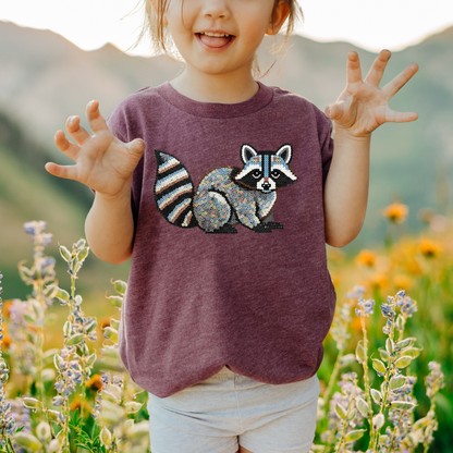 Curious Raccoon "Beaded Print" Toddler T-Shirt