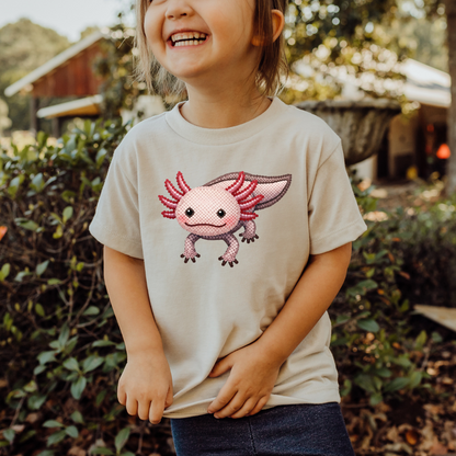 Cute Axolotl "Beaded Print" Youth T-Shirt