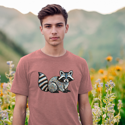 Curious Raccoon "Beaded Print" T-Shirt