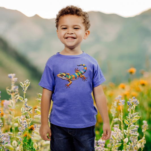 Multi-Color Gecko "Beaded Print" Toddler T-Shirt