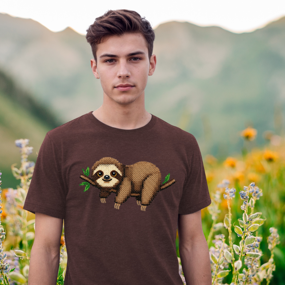 Relaxed Sloth "Beaded Print" T-Shirt