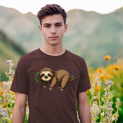 Relaxed Sloth "Beaded Print" T-Shirt