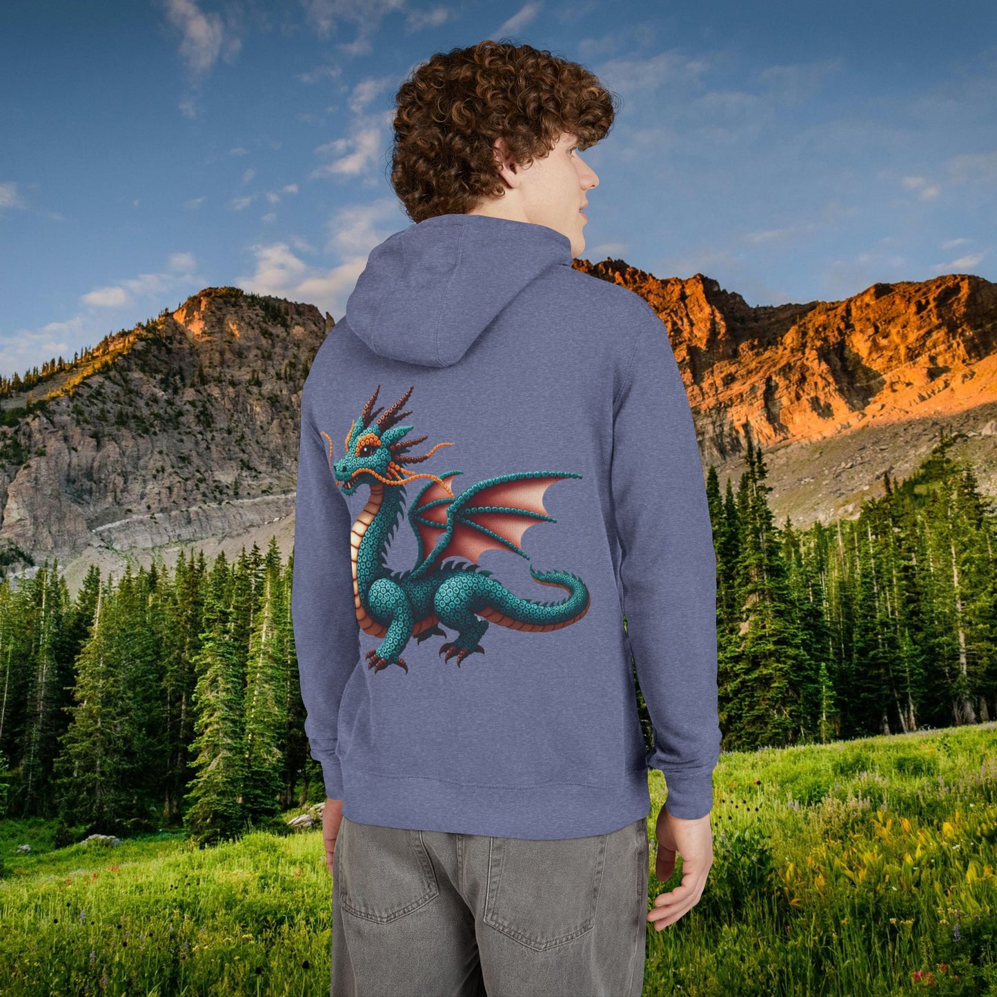 Mystical Dragon "Beaded Print" Hoodie