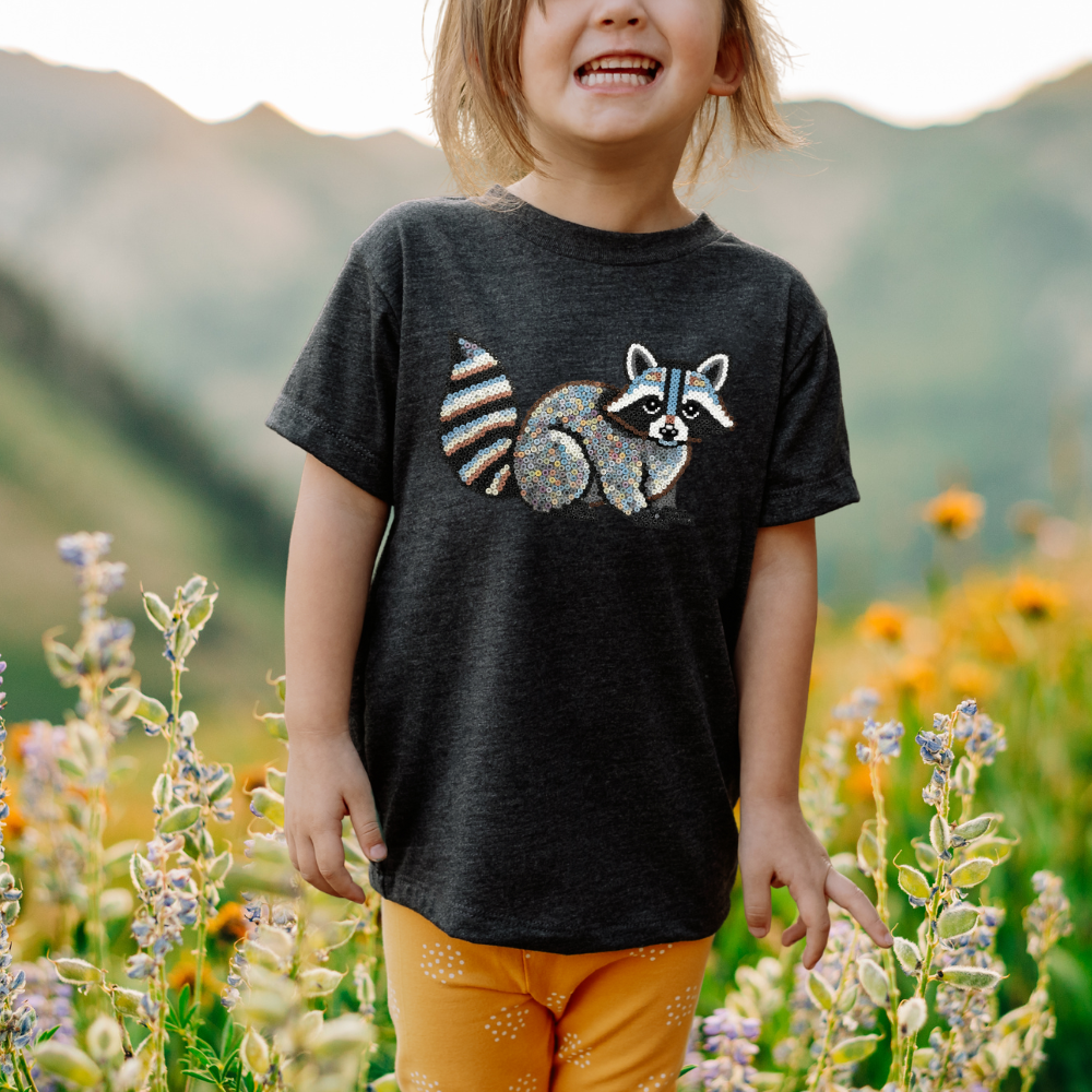 Curious Raccoon "Beaded Print" Toddler T-Shirt