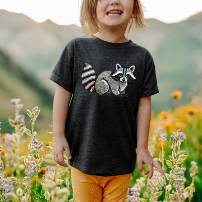 Curious Raccoon "Beaded Print" Toddler T-Shirt