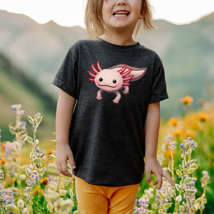 Cute Axolotl "Beaded Print" Youth T-Shirt