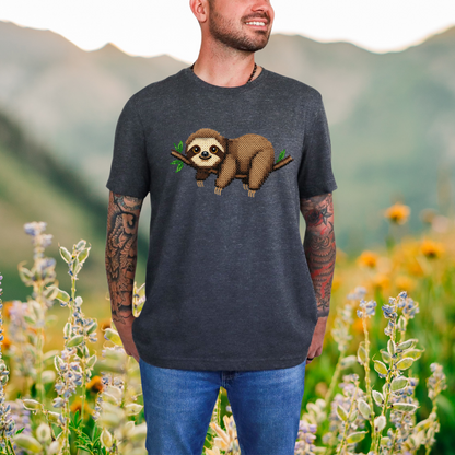 Relaxed Sloth "Beaded Print" T-Shirt
