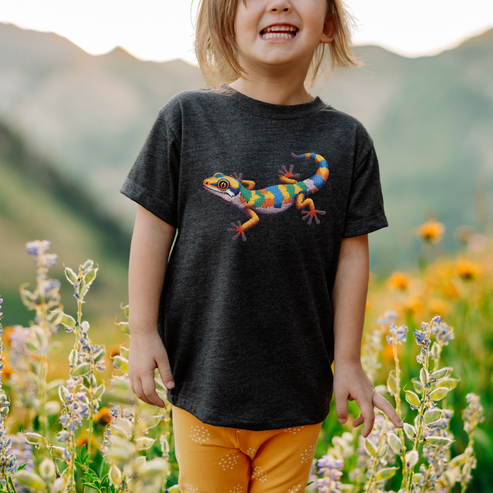 Multi-Color Gecko "Beaded Print" Toddler T-Shirt