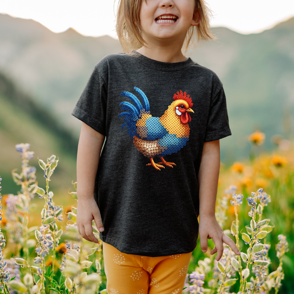 Color Chicken "Beaded Print" Toddler T-Shirt