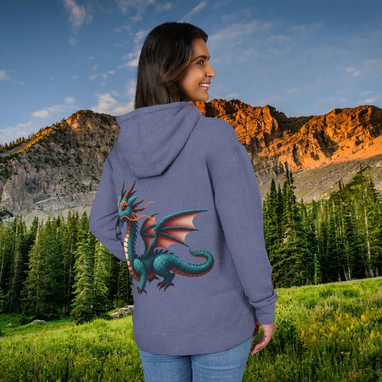 Mystical Dragon "Beaded Print" Hoodie