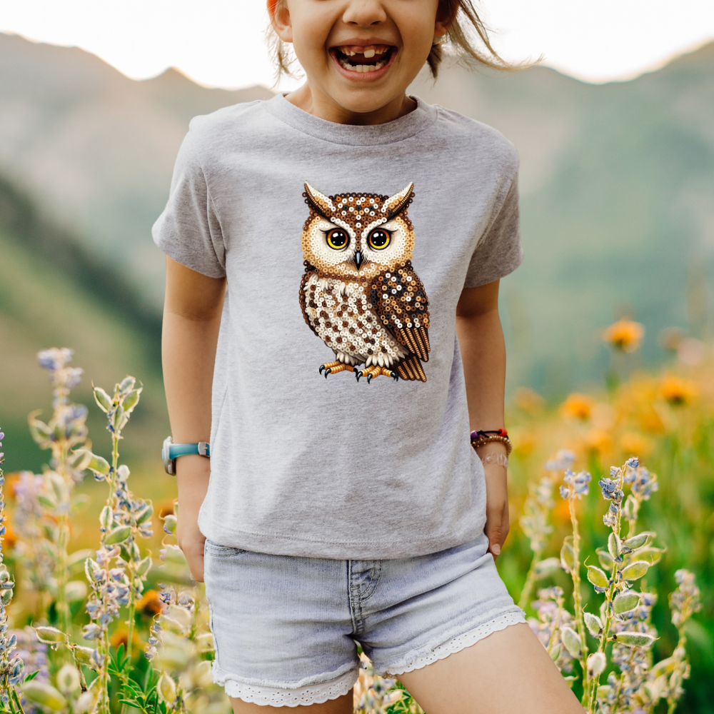 Wise Owl "Beaded Print" Youth T-Shirt