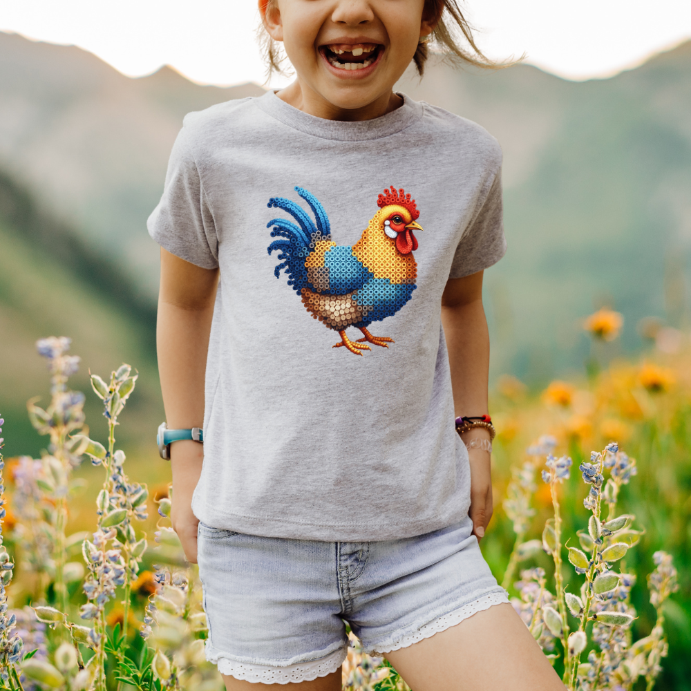 Color Chicken "Beaded Print" Youth T-Shirt