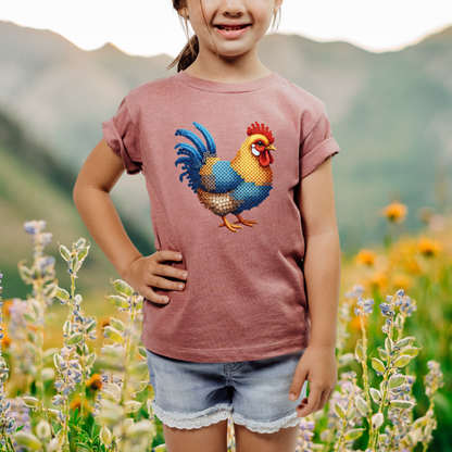 Color Chicken "Beaded Print" Youth T-Shirt