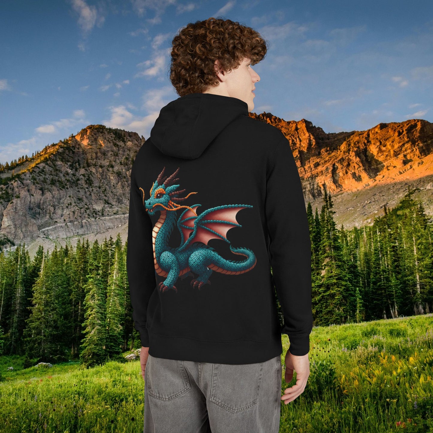 Mystical Dragon "Beaded Print" Hoodie