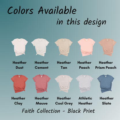 "He is the answer." Black Print T-Shirt