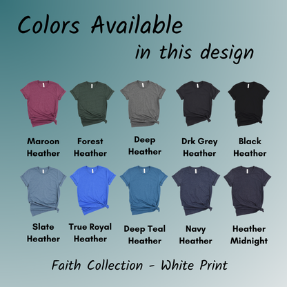 "Finding strength in My Own Faith" White Print T-Shirt