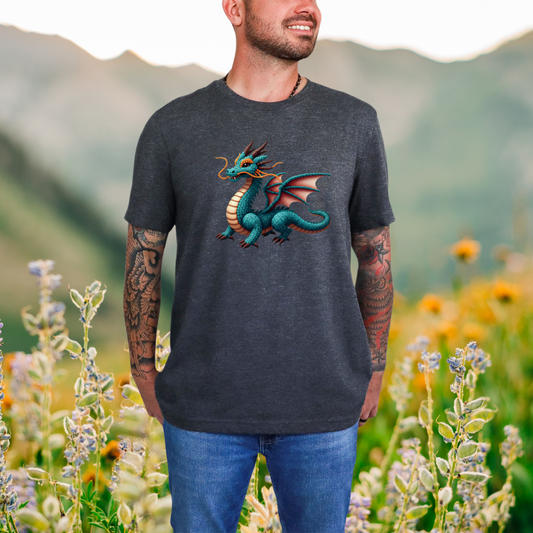Mystical Dragon "Beaded Print" T-Shirt