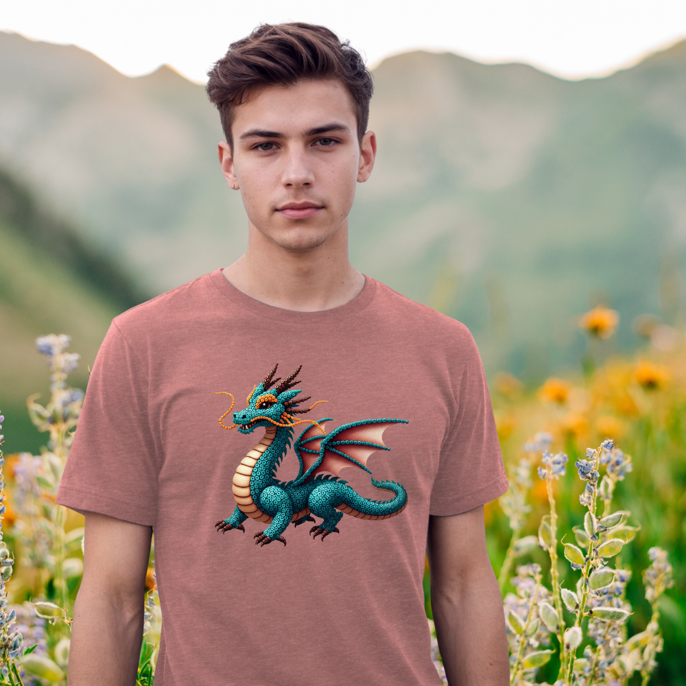 Mystical Dragon "Beaded Print" T-Shirt